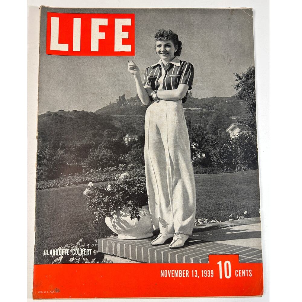 LIFE Magazine Nov 13 1939 Claudette Colbert Vintage22